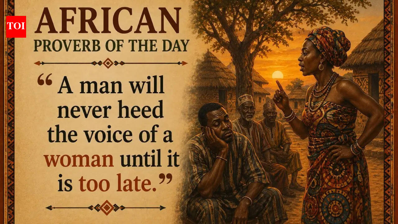 African proverb of the day: “A man will never heed the voice of a woman until it is too late.” |