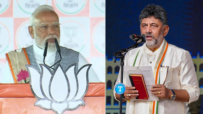 'Will work closely with Karnataka government': PM Modi congratulates DK Shivakumar for taking oath as CM | India News