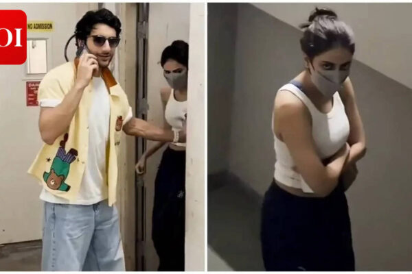 Ibrahim Ali Khan pushes Palak Tiwari behind him as paparazzi surround them after movie date; video goes viral |