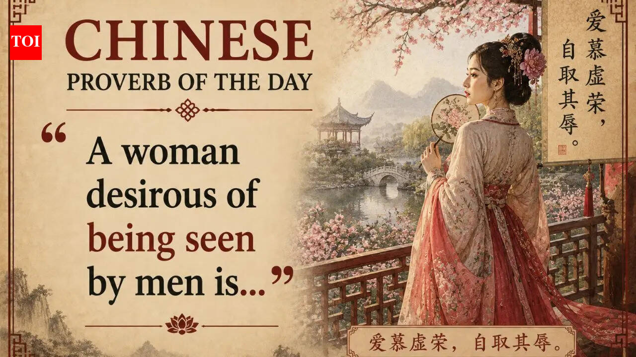 Chinese proverb of the day: “A woman desirous of being seen by men is…” |