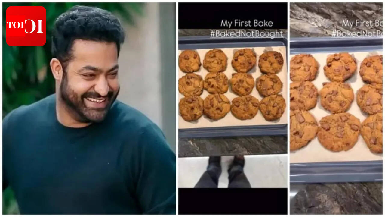 'Dragon' star Jr NTR's first baking attempt wins hearts; 'Tiger Cookies' trend online - WATCH | Telugu Movie News