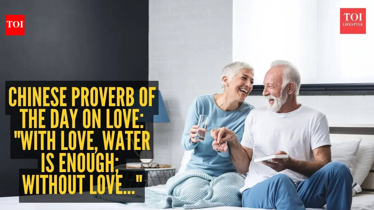 Chinese proverb of the day on love: "With love, water is enough; without love..." |