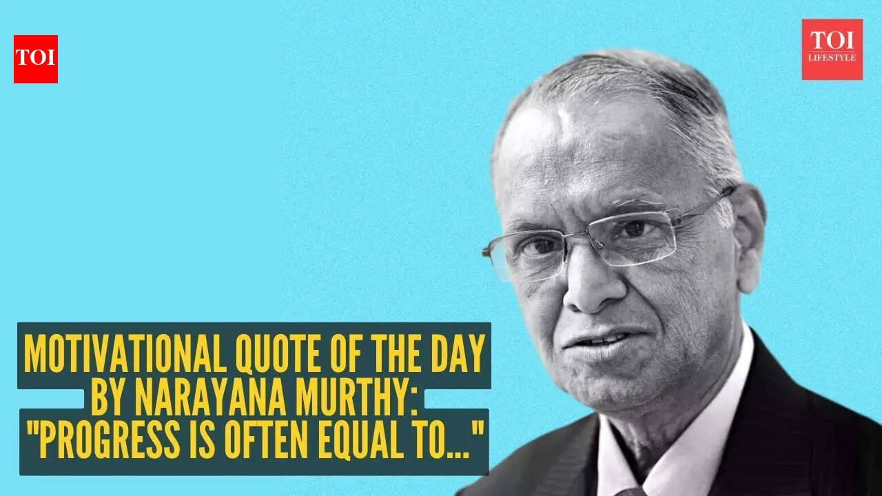 Motivational quote of the day by Narayana Murthy: "Progress is often equal to..."