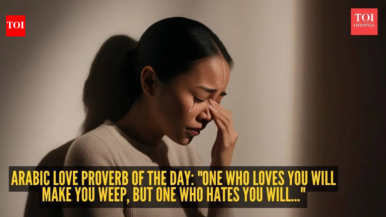Arabic love proverb of the day: "One who loves you will make you weep, but one who hates you will..." |