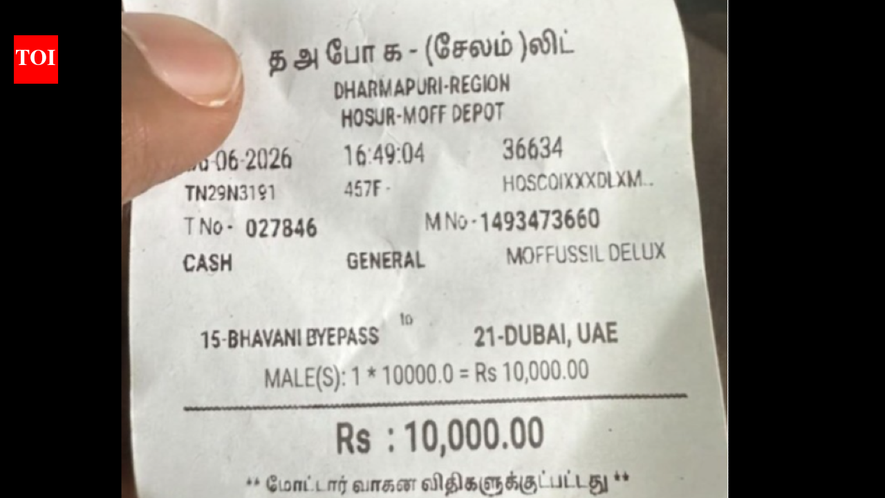 Chennai Tnstc Bus: TOI correction: Viral bus ticket story fake, AI-generated image sparked misinformation | Chennai News