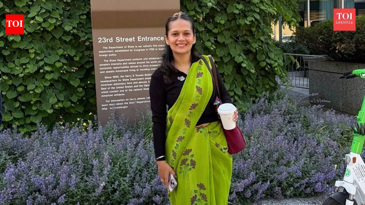 Samiksha Khadka: We would see the world together, Ama’: Why an Indian founder wore her late grandmother's green saree on a US trip