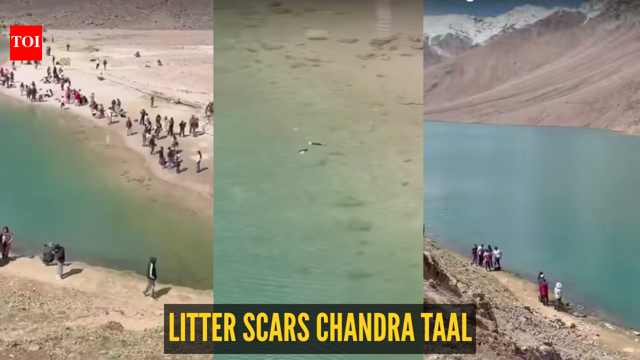 Chandra Taal: “Zabardasti ganda karne ki aadat hai logon ki…"; tourists turn Spiti’s Ramsar-listed Chandra Taal into a littering ground