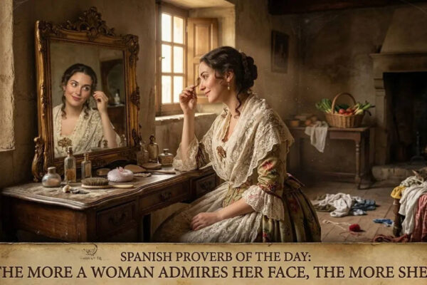 Spanish proverb of the day: "The more a woman admires her face, the more she ruins her..." |