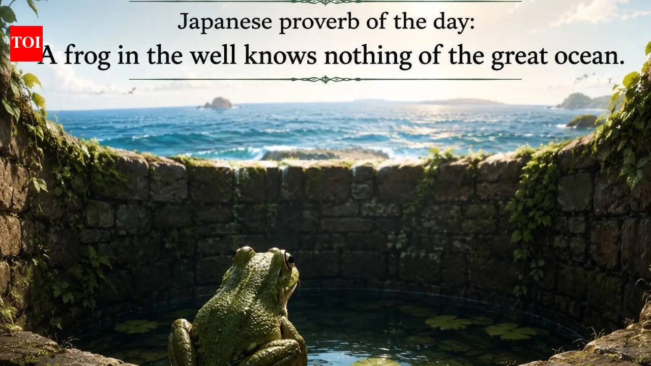 Japanese proverb of the day: "A frog in the well knows nothing of the great ocean" |