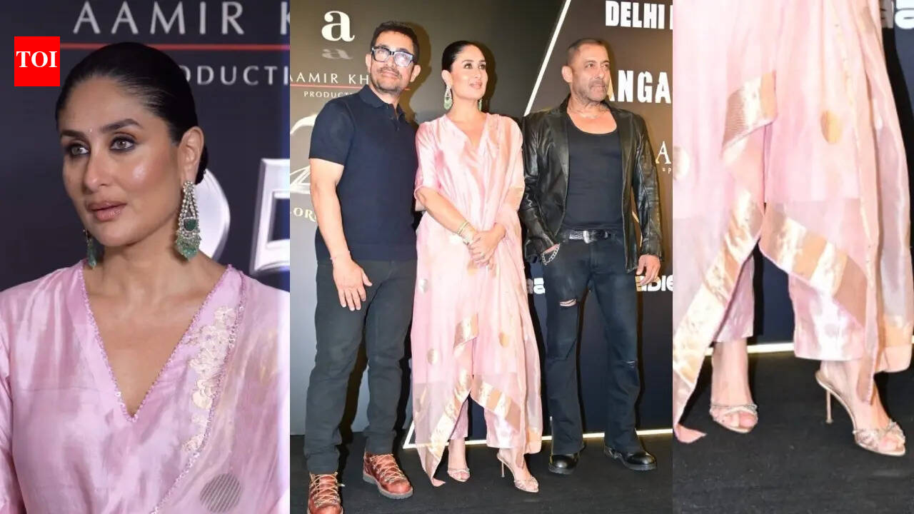 Kareena Kapoor Khan stuns in a Rs 40,000 Banarasi suit and heels worth Rs 1 lakh at Aamir Khan Productions' 25-year celebrations - Details inside | Hindi Movie News