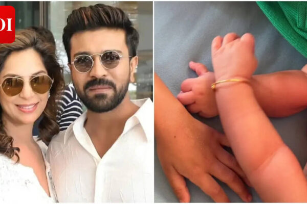 Ram Charan and Upasana REVEAL first glimpse of twins Shivram and Anveera; 14th anniversary post melts hearts | Telugu Movie News