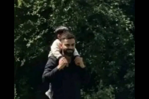 Virat Kohli: PICS: Virat Kohli carries son Akaay on his shoulders during UK outing with Anushka Sharma is the cutest thing on internet today | Hindi Movie News