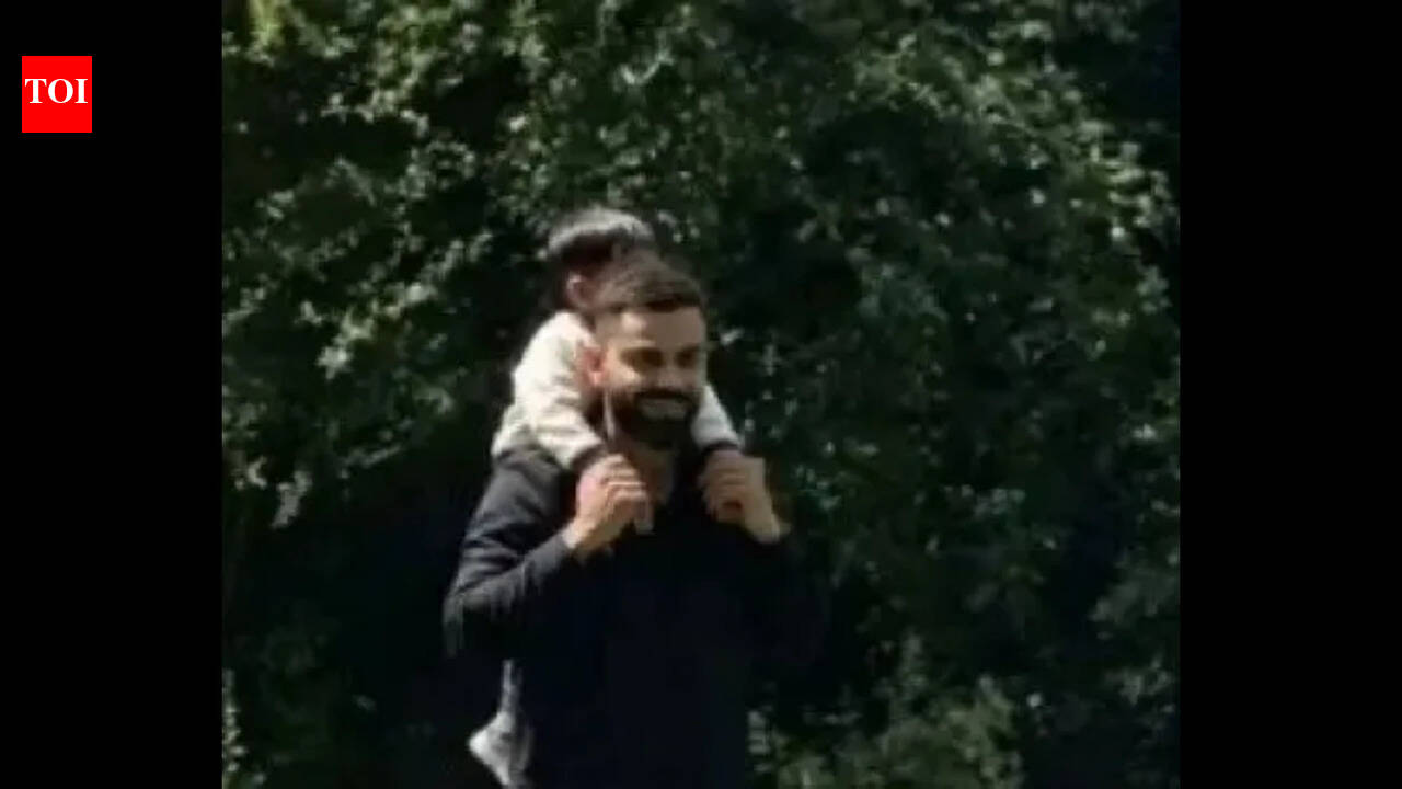 Virat Kohli: PICS: Virat Kohli carries son Akaay on his shoulders during UK outing with Anushka Sharma is the cutest thing on internet today | Hindi Movie News