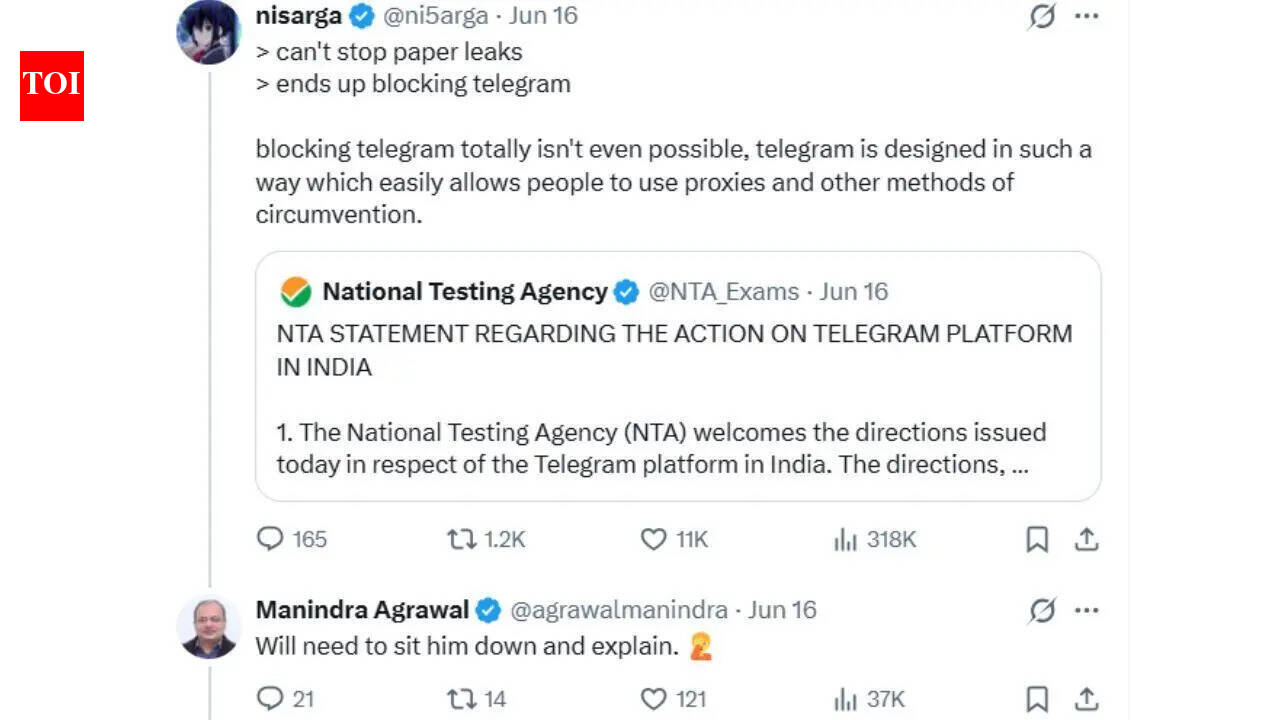 'Will need to sit him down': IIT Kanpur professor, Nisarg Adhikary spar online over Telegram ban