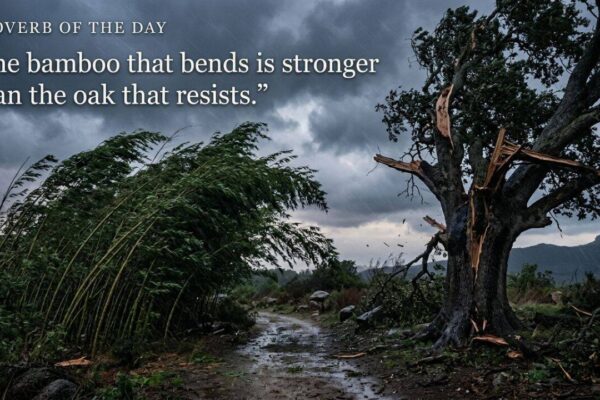 Proverb of the day: "The bamboo that bends is stronger than…": why flexibility often beats brute strength |