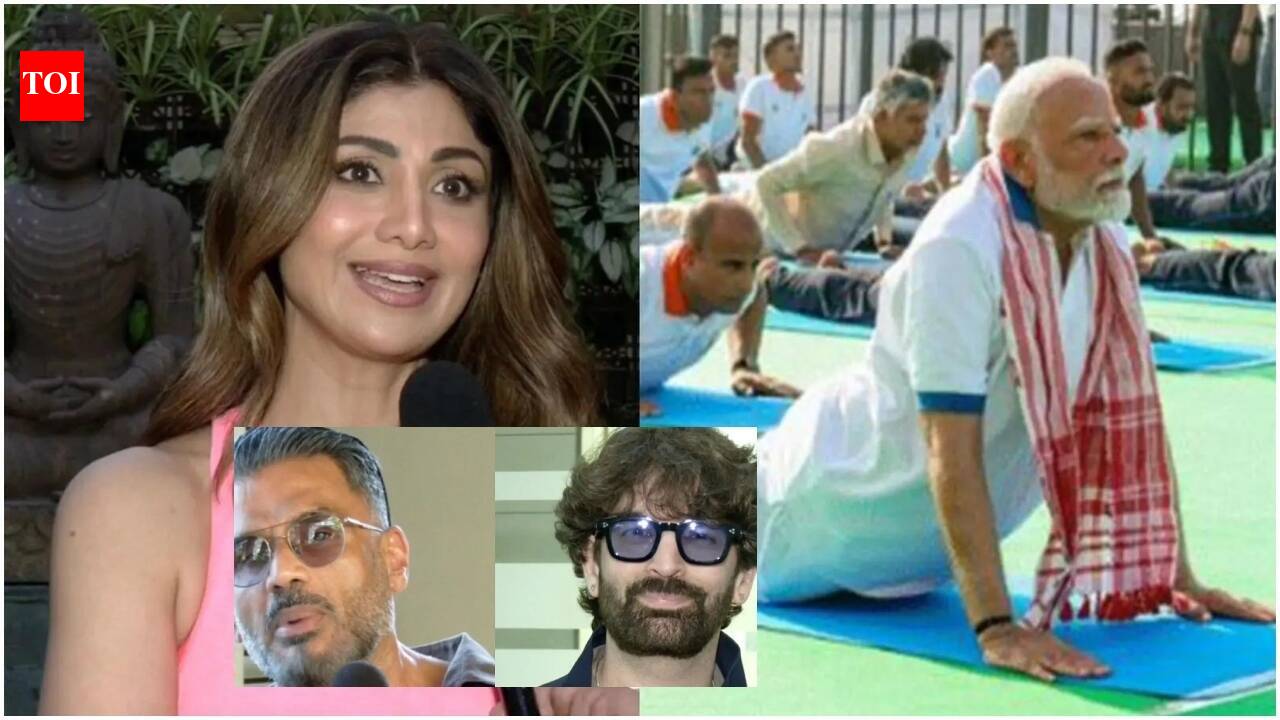 Suniel Shetty, Neil Nitin Mukesh, Shilpa Shetty celebrate yoga day; Call it a lifestyle shift | Hindi Movie News