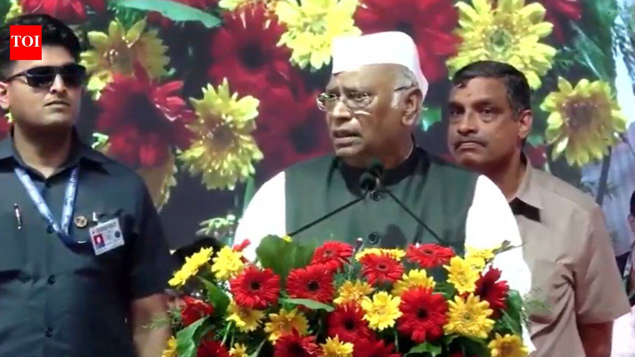 Mallikarjun Kharge: 'Useless fellows': Kharge loses cool over DK Shivakumar slogans, warns party workers of action | Bengaluru News