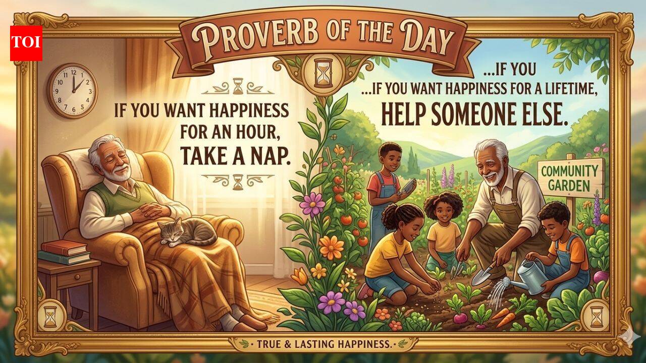 Proverb of the day: "If you want happiness for an hour, take a nap. If you want happiness for a lifetime…" - the simple secret to lasting happiness |