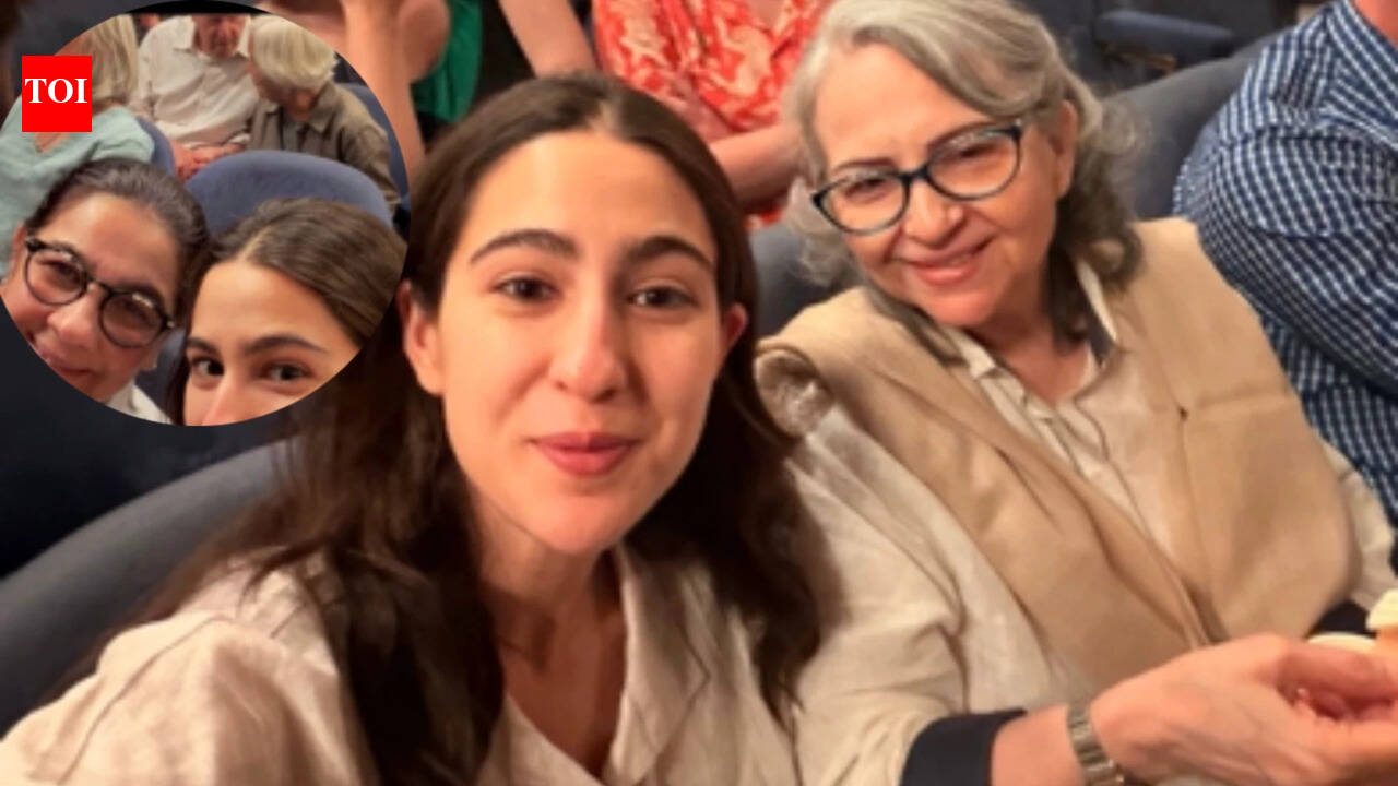 Sara Ali Khan: 'Best actors toh mere bagal mein hi hai': Sara Ali Khan shares RARE picture of grandmother Sharmila Tagore and mother Amrita Singh together | Hindi Movie News