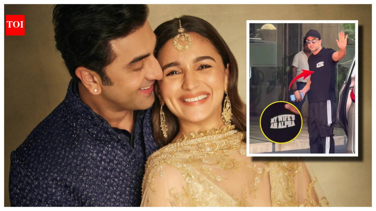 Ranbir Kapoor: ‘My wife’s an Alpha’: Ranbir Kapoor gives the cutest shoutout to Alia Bhatt with his special t-shirt | Hindi Movie News