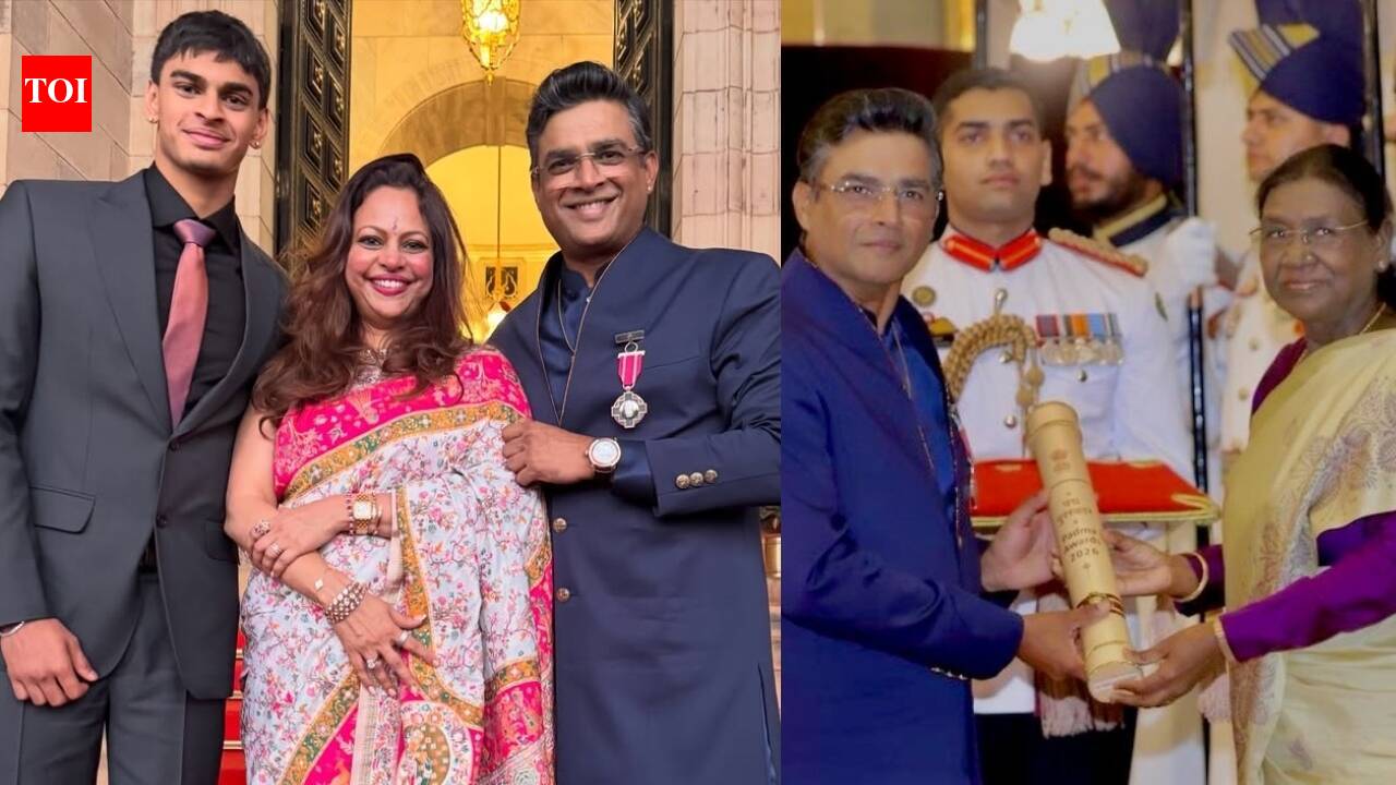 R Madhavan's wife Sarita, son Vedaant express happiness as he gets honoured with a Padma Shri: 'So proud of you' - Pics inside | Hindi Movie News