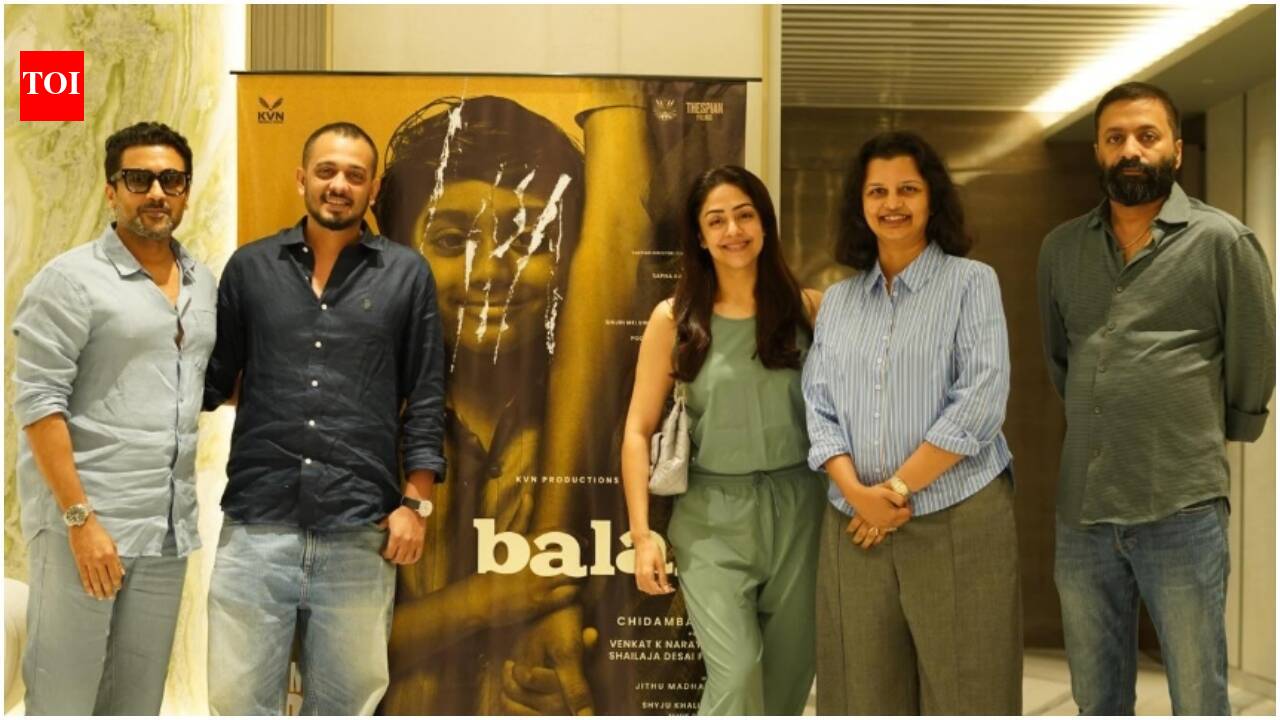 'Don’t miss this tale…' Suriya and Jyotika calls ‘Balan: The Boy’ a masterpiece; Meets the team of Chidambaram's film | Malayalam Movie News