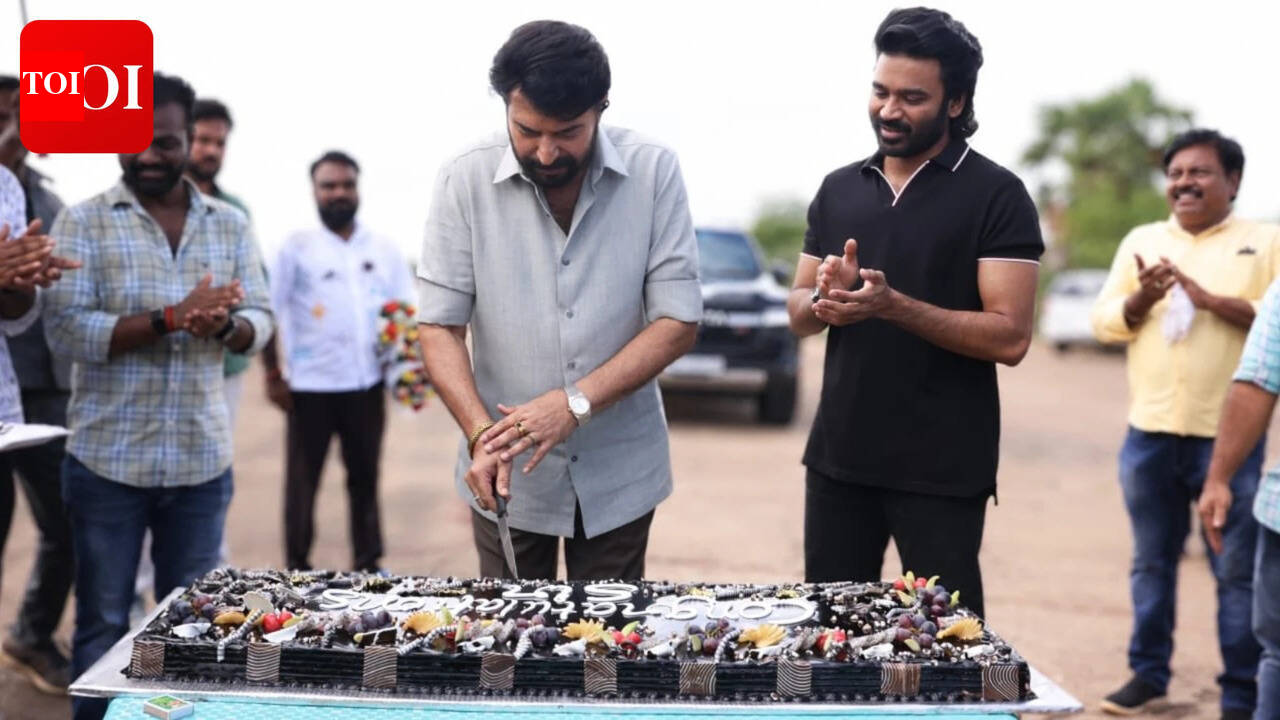 Dhanush and the team of 'Om' honour Mammootty for Padma Bhushan, celebration goes viral | Tamil Movie News
