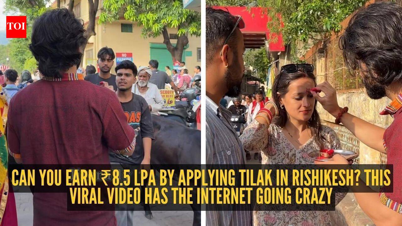 Can you earn ₹8.5 LPA by applying tilak in Rishikesh? This viral video has the internet going crazy; one user says, ‘resigning from my job and…’