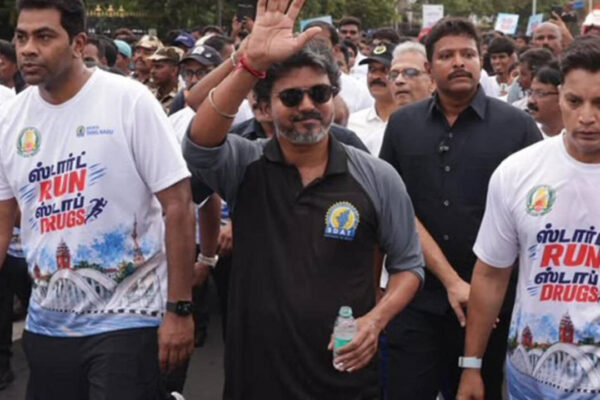 Cm Vijay: Tamil Nadu CM Vijay showcases impressive fitness at 53, completes 6km 'Start Run, Stop Drugs' marathon in Chennai - Watch | Tamil Movie News