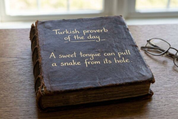 Turkish proverb of the day: "A sweet tongue can pull a snake from its hole." - why gentle words achieve what force cannot |