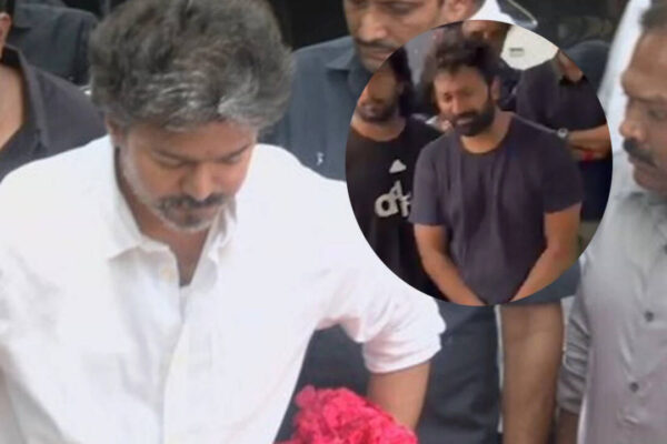 CM Joseph Vijay pays last respects to K. Bhagyaraj; Shanthanu breaks down as Tamil Nadu CM comforts him |