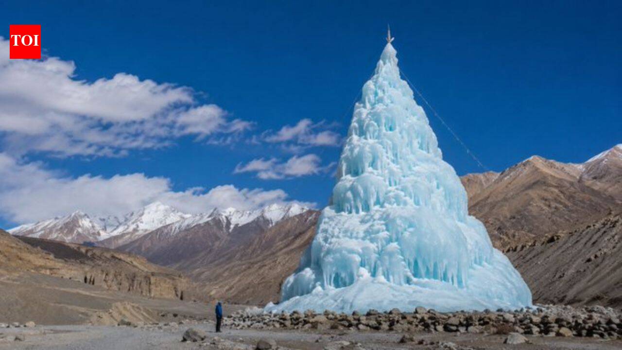 Ladakh Ice Stupa: Ladakh struggled with water for years, then Sonam Wangchuk created an ice stupa as a reservoir