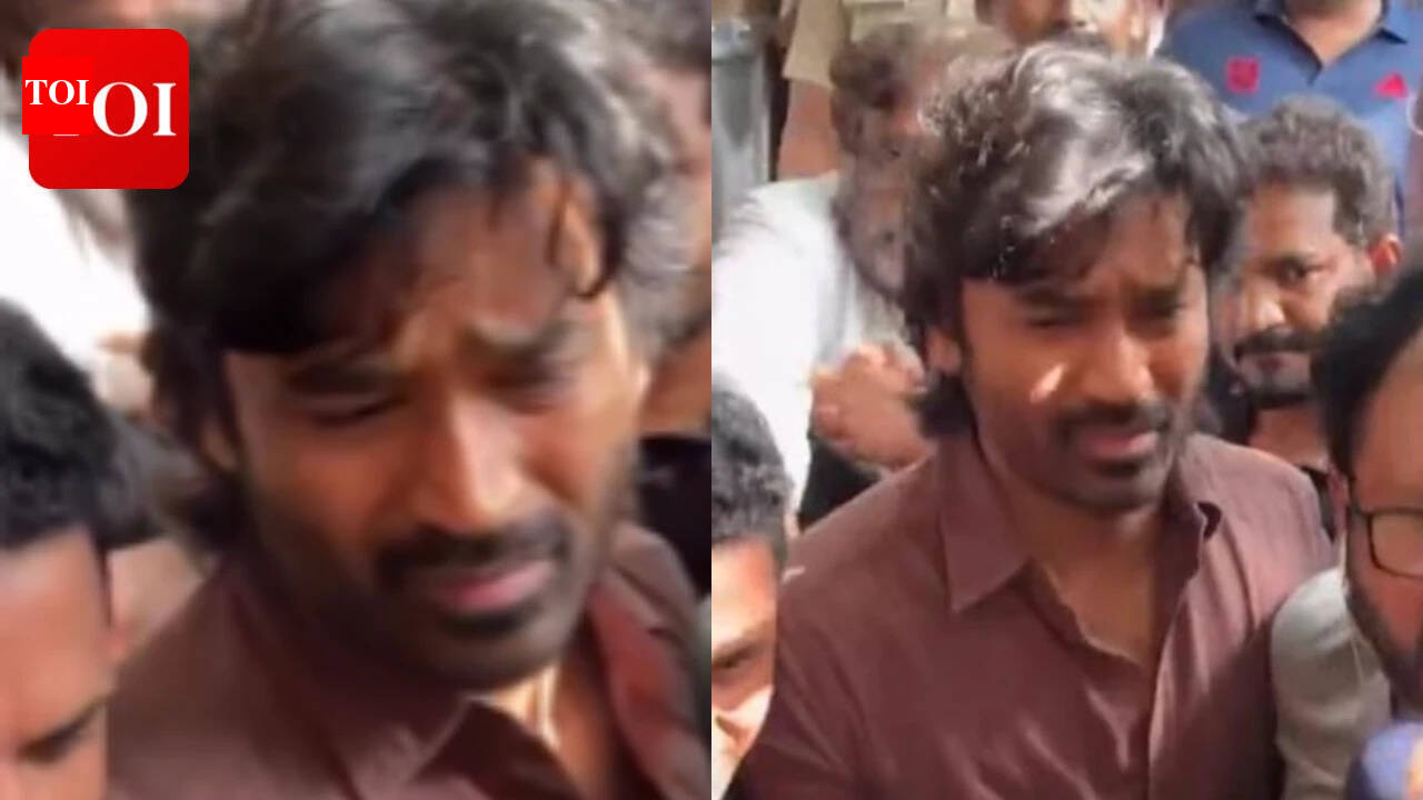 Dhanush looks visibly shaken and consoles close friend Shanthanu Bhagyaraj while paying last respects to director K. Bhagyaraj - Watch |