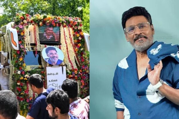 K Bhagyaraj cremated with state honours, fans gather in large numbers on the streets of Chennai to participate in his funeral procession |