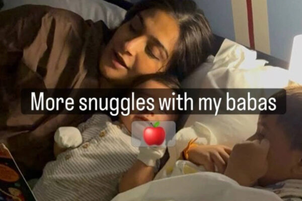 Sonam Kapoor gives fans a glimpse of baby Rudralokh during snuggle session with big brother Vayu - PICS |