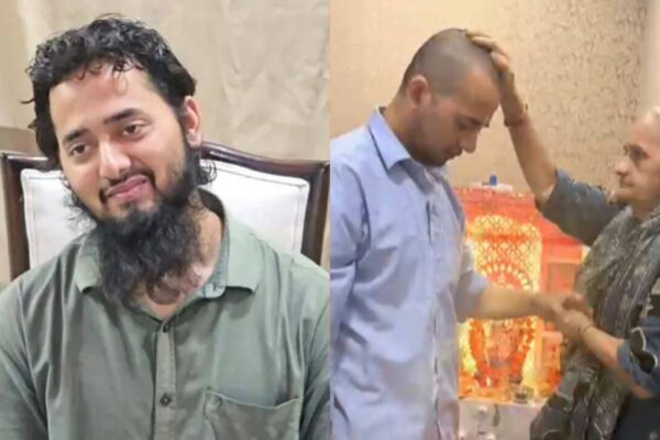 Ayush Malik: Bizman's son Ayush Malik, who became Mohammad Ali, returns to Hinduism; performs puja at family home | Meerut News