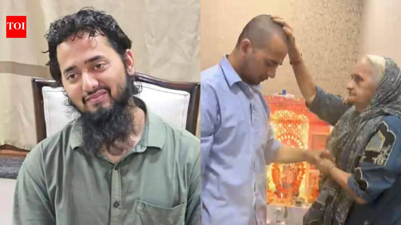 Ayush Malik: Bizman's son Ayush Malik, who became Mohammad Ali, returns to Hinduism; performs puja at family home | Meerut News