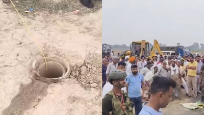 4-year-old boy falls into 220-foot-deep borewell in Haryana; rescue operation underway | Chandigarh News