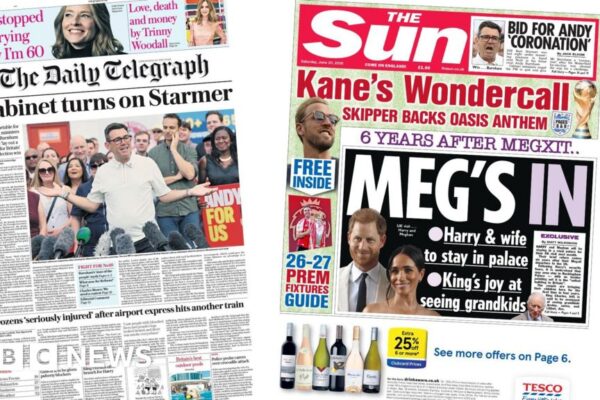 'Cabinet turns on Starmer' and 'Meg's in' for palace stay