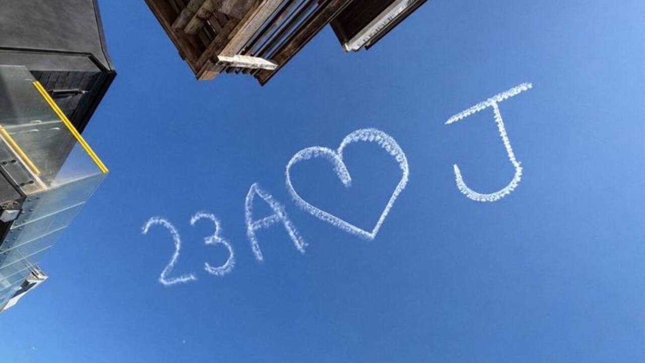 Adam Sandler Anniversary: Adam Sandler's grand 23rd anniversary gesture: Actor writes his and wife Jackie's initials on the sky; 'Love you forever' |