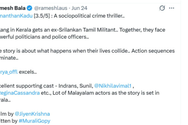 'Ananthan Kaadu' Twitter review: Netizens praise Arya's performance; Murali Gopy's writing impresses | Malayalam Movie News