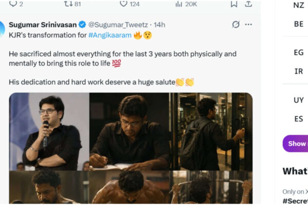 'Angikaaram' X review: Netizens praise KJR's performance; Prabhudeva says, 'What a movie!' | Tamil Movie News