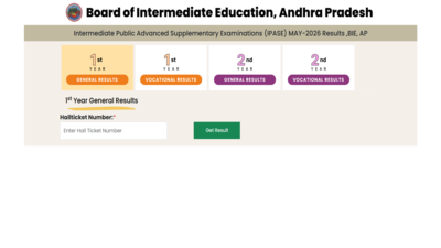AP Inter supplementary result 2026 released at bie.ap.gov.in: Direct link to download scorecards here