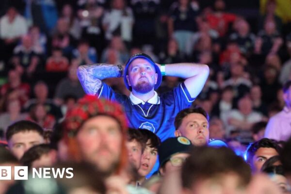 Scotland fans dejected after loss to Morocco at World Cup