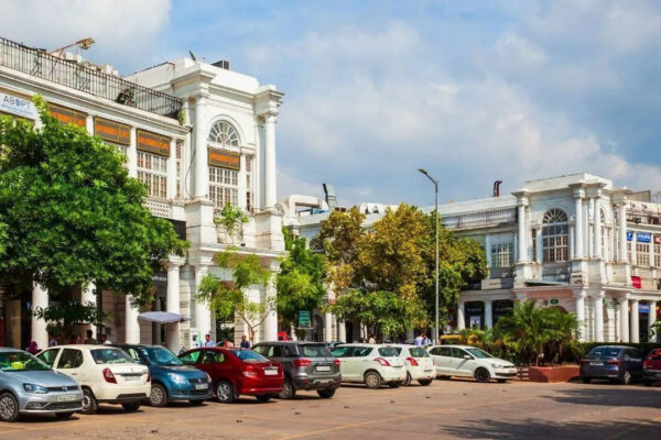 If walls could talk: The white facade of Connaught Place - the British-era shopping district that became one of India's most valuable commercial addresses