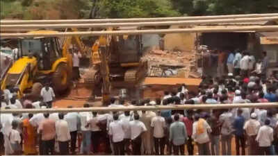 Several feared trapped after house roof collapses in Telangana; rescue operations on | Hyderabad News