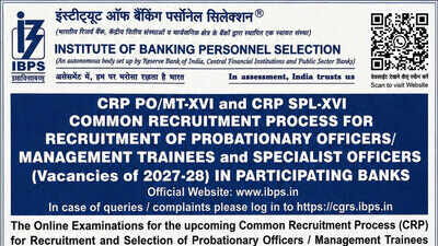 IBPS PO, MT and SO recruitment 2026: Short notice out, applications begin July 1; detailed notification shortly at ibps.in