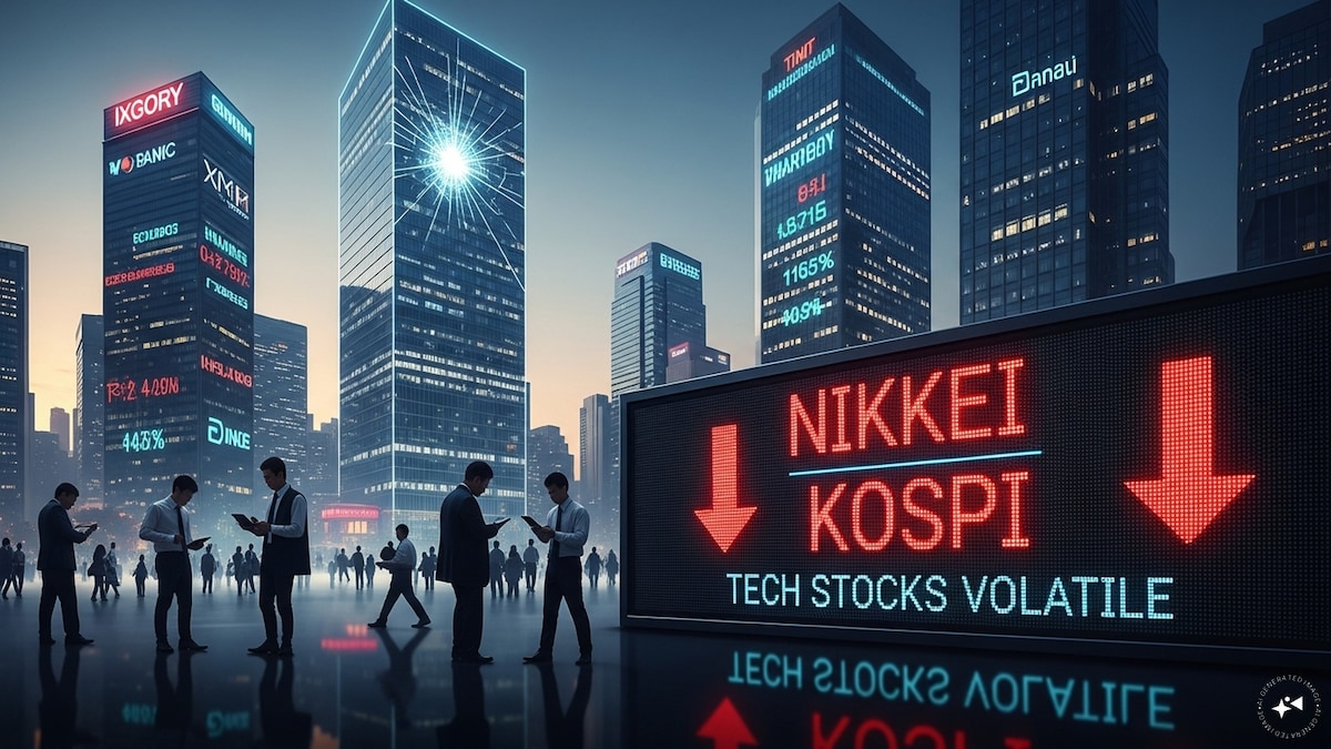 NIKKEI, KOSPI lead losses in Asia amidst volatile moves in tech stocks