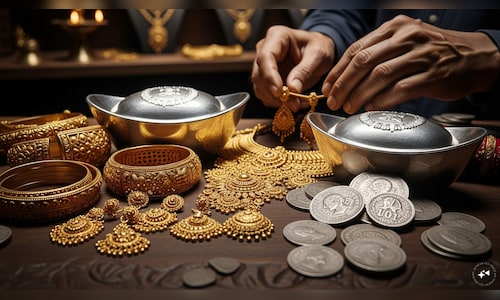 Gold falls over ₹2,300 per 10 grams, silver sinks over 3% in MCX trade
