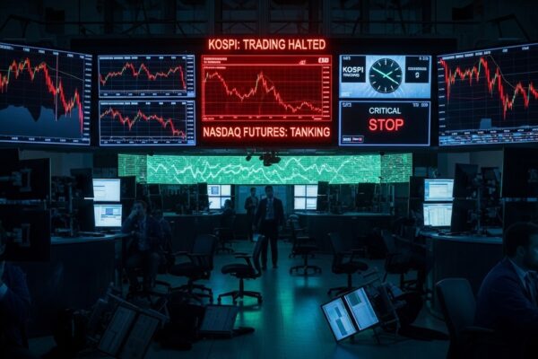 KOSPI trading halted again after 8% circuit; Nasdaq futures tank